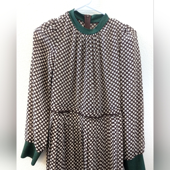 Lk Bennett Fashion Marianne Dress 2 Midi Pleated Polka Dot Modest A Line - Picture 4 of 7